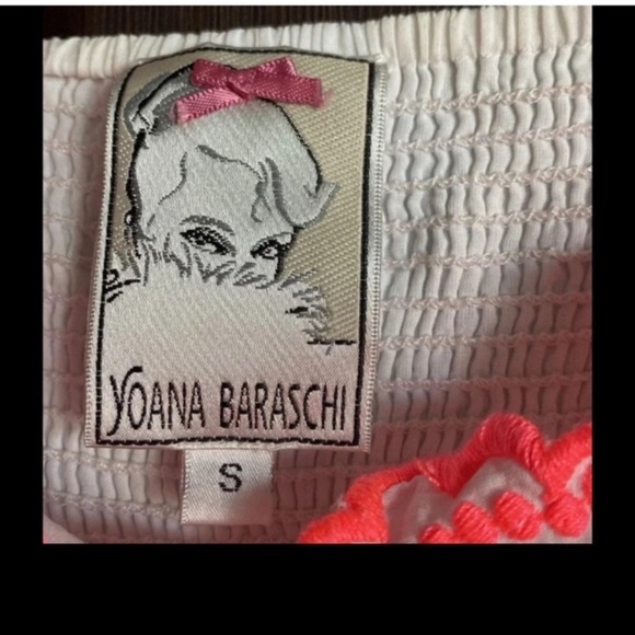 Yoana Baraschi Vibrant embroidery Orange and White Mini Dress size S - Picture 4 of 4